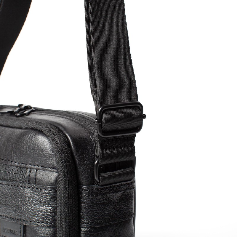 Doubles BZN-7025 Men's Shoulder Bag, Genuine Leather, Small, A5 Storage,