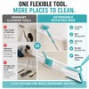 Extendable Baseboard Cleaner Mop with Reusable Microfiber Pad