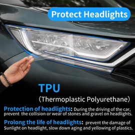 LUNQIN Car Headlight Protection Film for Honda CR-V CRV 2017-2022 Auto Accessories Lucency Vinyl Exterior Decoration Self Adhesive Sheet Sticker Cover Tint Tail Light