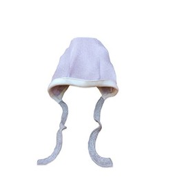 Organic Baby Bonnets - Newborn Tie Hats - Lilac S 3-6 Months