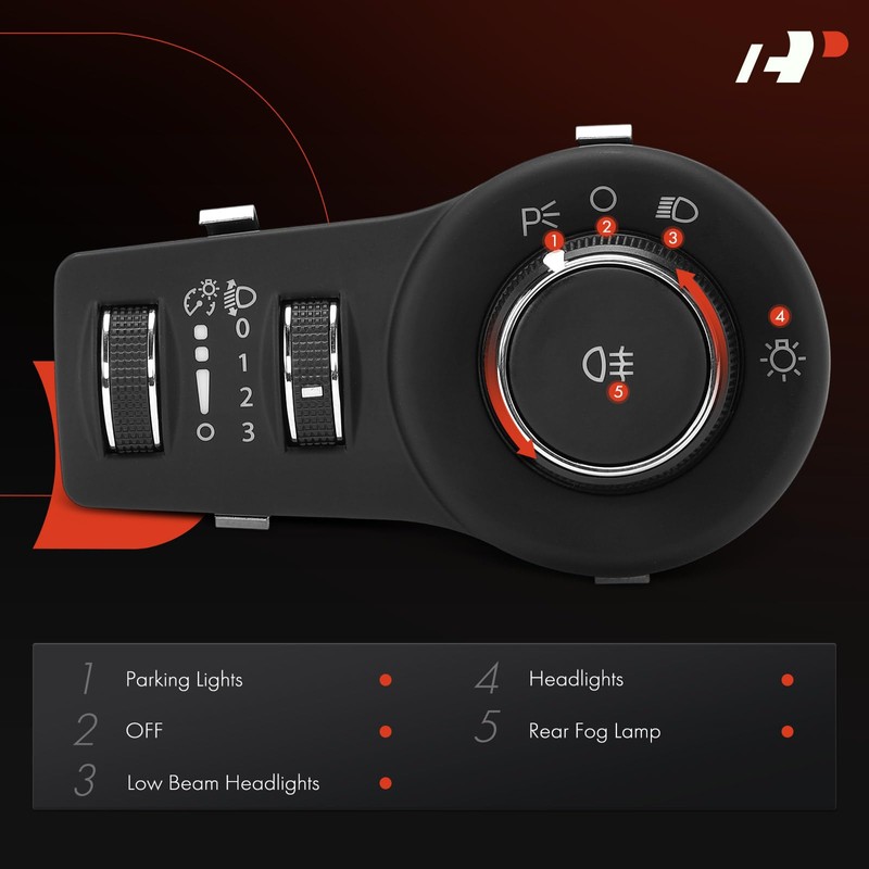 A-Premium Headlight Switch Instrument Panel Headlamp Dimmer Switch Compatible with