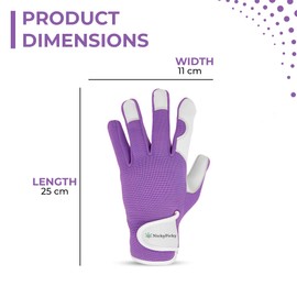 NickyPicky Leather Gardening Gloves for Men and Women - Thorn Proof and Breathable - Multipurpose Gloves for Construction, Woodworking, Welding - Heavy Duty Work Gloves