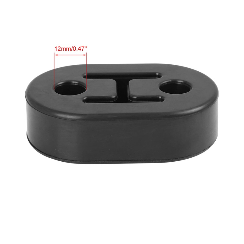 X AUTOHAUX 4pcs 2 Holes 12mm Dia Car Exhaust Hanger