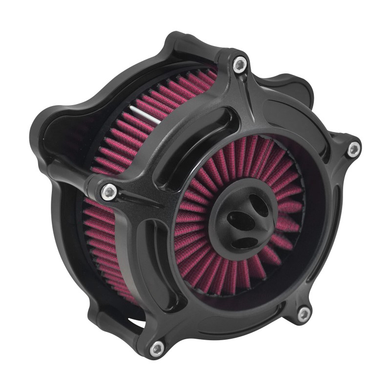 HDBUBALUS Matte Black Air Filter Cleaner Red Intake For Harley
