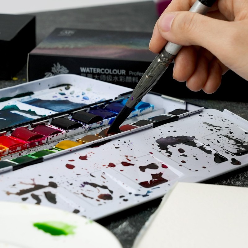 PHOENIX Professional Watercolor Paint - Single Watercolor Half Pan -