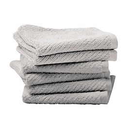Coyuchi Air Weight Organic Towels, Wash Cloth - Fog (12" x 12")