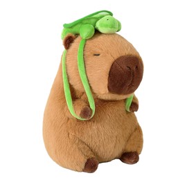 Wanwu World Capybara Plush 13 Inch Capybara Stuffed Animal Cute Stuffed Capybara Toy with Turtle Backpack Soft Plushies Capybara Gift for Kids Boys Girls