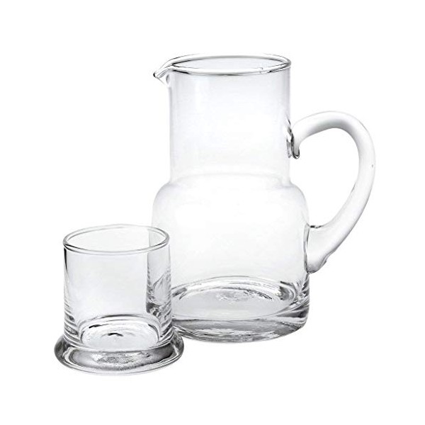 Badash Long Island Crystal Pitcher Set - 2-Piece 24 oz.