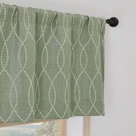 Small Valance Curtains for Windows 52Wx14L, 1 Pack