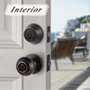 Probrico Front Door Entry Handles Lockset and Double Cylinder Deadbolt