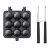 Logos 81062244 Takoyaki Ball Maker, Black, Approx. Width 14.0 x