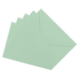 PATIKIL 5x7 Envelopes, 100Pcs A7 Size Gummed V Flap Invitation Envelopes for Greeting Cards Wedding Invitations Graduation Birthday Party, Grey Green