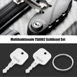 TSA002 Multifunctional Main Key Bag, Ancable Pack of 2 TSA Keys for Luggage Suitcase Inch