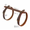 TOURBON 3mm Real Leather Picnic Blanket Carry Strap for Outdoor