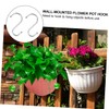 BESPORTBLE Semi-Circular Flower Pot Wall Hanging Imitation Leather Planter Home