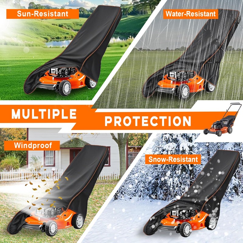 YONQIFON Push Lawn Mower Cover Waterproof Outdoors Heavy Duty 420D