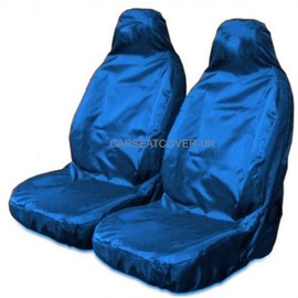Carseatcover-UK Carseatcover-UK? Heavy Duty BLUE WATERPROOF Car Seat Cover Protectors AIRBAG SAFE for Front Seats