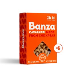 Banza Chickpea Pasta, Cavatappi - Gluten Free Healthy Pasta, High Protein, Lower Carb and Non-GMO - (Pack of 6)