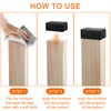 (8 PCS) 2x4 Wood Post Rubber End Caps (1.57" x
