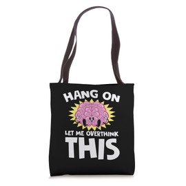 Vintage Overthinking Brain Question Mark Overthinkers Tote Bag