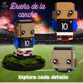 GREEN BRAIN Figura de construcción Neymar Silva, Kylian Mbappe Football Stars Juguetes Infantiles fútbol Soccer Toys niño Estrellas del Fútbol (Mbappe)