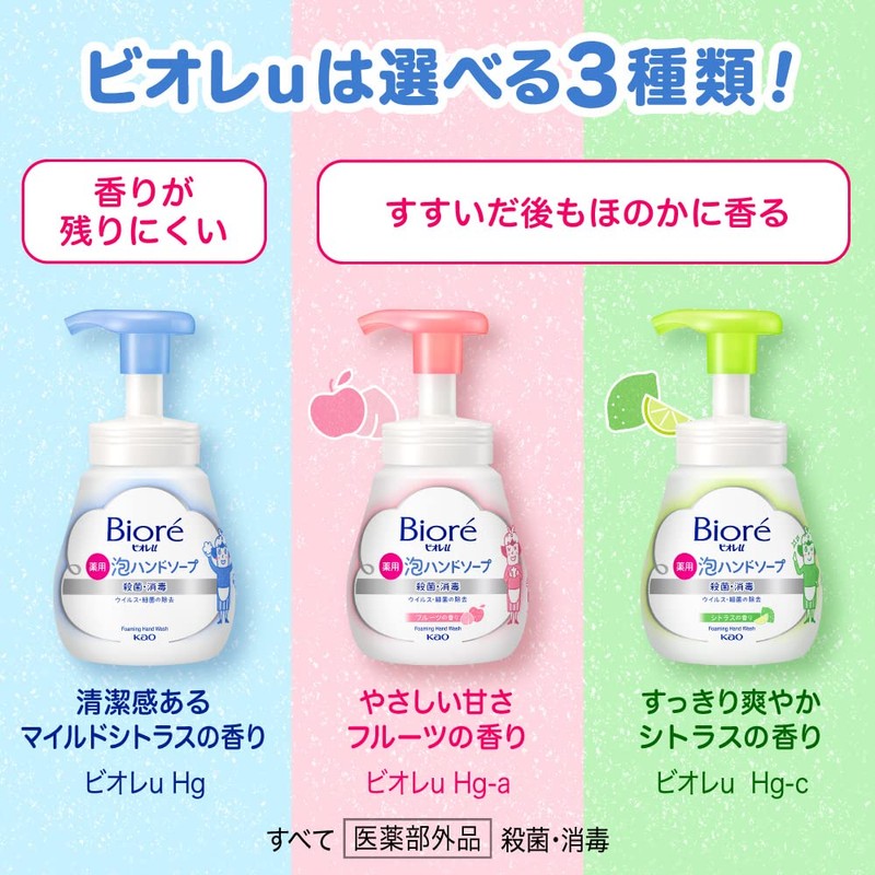 Biore U 【Large Capacity】 Foam Hand Soap with Pump, Mild