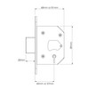 Yale 5 Lever Deadlock Polished Chrome / 64mm