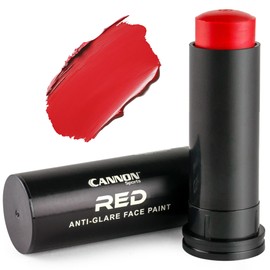 Cannon Sports Face Body Paint Stick for Football Baseball Softball Lacrosse Hockey - Sweatproof, Long-Lasting, Anti-Glare (Red)