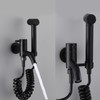 G1/2 Bidet Sprayer Handheld Black Alloy Toilet High Pressure Sprayer