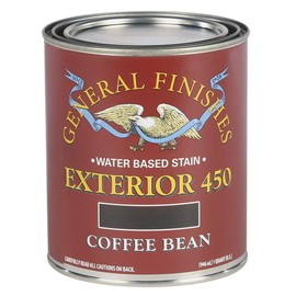 General Finishes Exterior 450 Water Based Wood Stain, 1 Quart, Coffee Bean