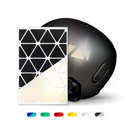 Reflexsticker Triangles Classic Edition in 6 Colours to Choose From | 2 Reflection Levels (Pro and Light) | Radians L (16 x 10.5 cm) | for Prams, Bicycle Frames, Helmets, Scooters (Light Black)
