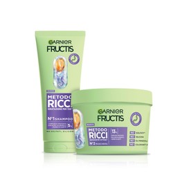 Garnier Fructis Moisturising Shampoo and Mask for All Types of Curls, Defined Curls, Moisturising and Soft, with Hyaluronic Acid and Shea Butter, Curly Method, 200 ml +