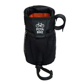 POTA BIKE Stem Side Pouch Bicycle Handle Pouch Drink Holder (Black)