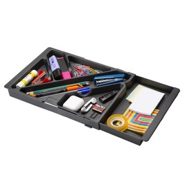 STEY ACCESORIOS Extendable Desk Organiser, 5 Pieces, Drawer Organiser, Organiser for Office, Marker, Extendable 32.8 cm to 45 cm, Made in EU (1 Piece)