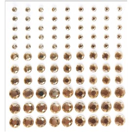 082 Rhinestone Sticker (Decal) Jewelry Type 4-9mm [Gold]