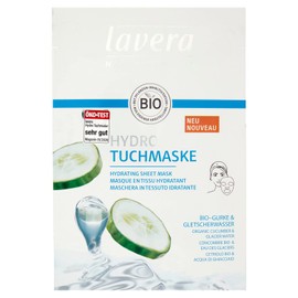 lavera Hydro Cloth Mask - Face Mask with Organic Cucumber & Glacier Water - Provides Intensive Moisture - Refreshed Skin Feeling - Natural Cosmetics - Vegan - Organic (Pack of 1)