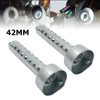 42 mm Silver Motorcycle Exhaust Silencer, Baceyong 2 Pieces Universal