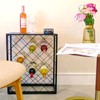 Mango Steam 32 Bottle Gray Wine Rack with Glass Top