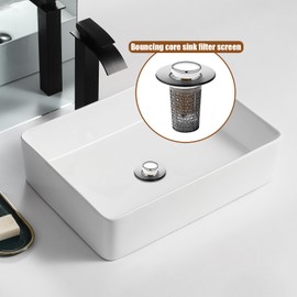 Popup Sink Drain Strainer - Bouncing Sink Hair Catcher | Multifunctional Odorproof Pop Up Core Drain Filter for Laundry Shower Kitchen