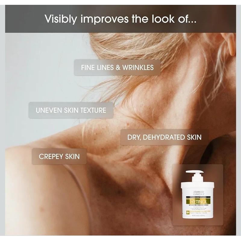 Advanced Clinicals Retinol Advanced Firming Cream Vitamin E 16 oz