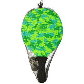 Sunflex® Jerseyprene Beach Ball Set Camo Green with Two Bats and Two Balls, Soft and Lightweight, Extremely Robust and Waterproof, Racket Game for Beach and Meadow