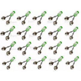 Unbranded 10 20 50PCS Glow in the Dark Fishing Twin Alarms Bell Rings Rod Clip Double Bell - 50 PCS