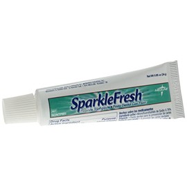 Medline Sparkle Fresh Toothpaste, Fluoride Protection, 0.85 oz., Dental Hygiene and Oral Care, Single Pack