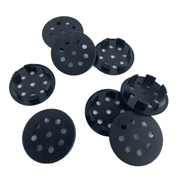 8 Pack Plastic 1" Vented Hole Plugs - Black VPB-100