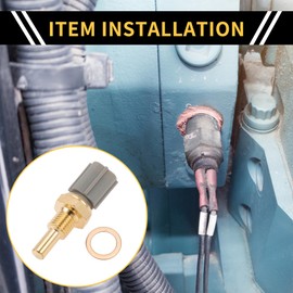 REPAIROCK Coolant Temperature Sensor for Toyota Tacoma 1995-2004 Water Temperature Temp Sender Sending Unit Sensor No.8942235010 Gold Tone