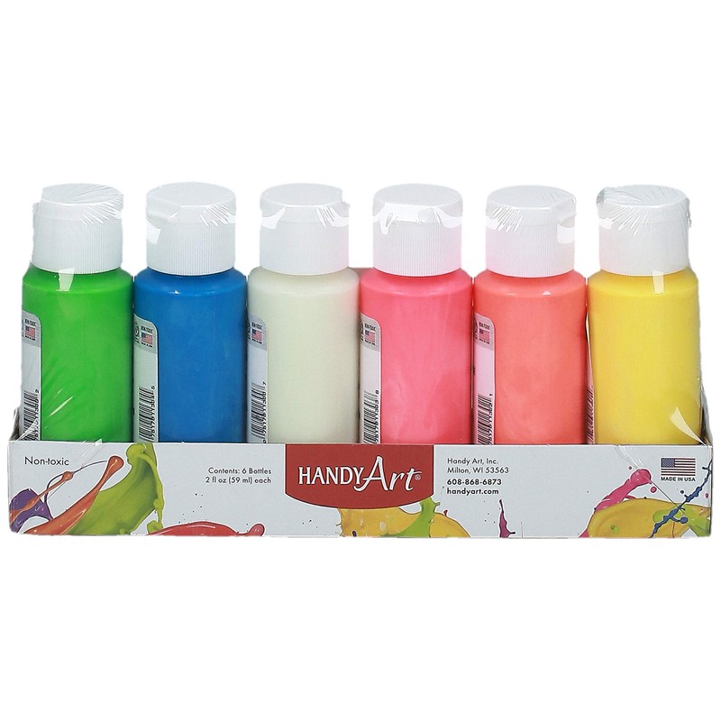 Handy Art 6 color - 2 ounce Glow in the
