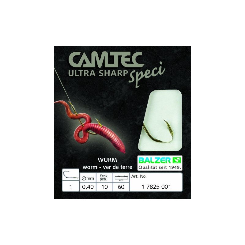 Balzer Camtec Speci #12 Worm Hook Burnished 60 cm