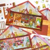 SHANFAA 4 Sets DIY 3D House Stickers,Cute Cats House 3D