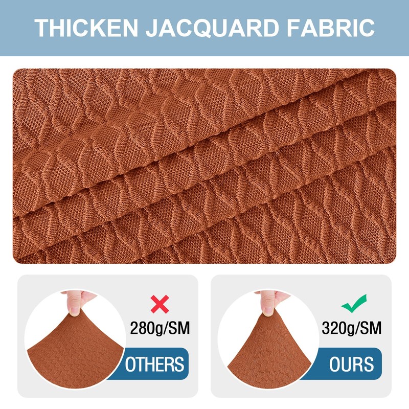 Smiry Stretch Jacquard Seat Covers for Dining Room Chairs Set