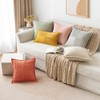 MIULEE Orange Pillow Covers 12x20 Inch with Splicing Set of